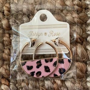 Pink Leopard Earrings